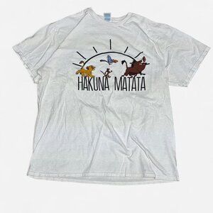 2000s White Disney Lion King Hakuna Matata Timon and Pumba Sz L Delta